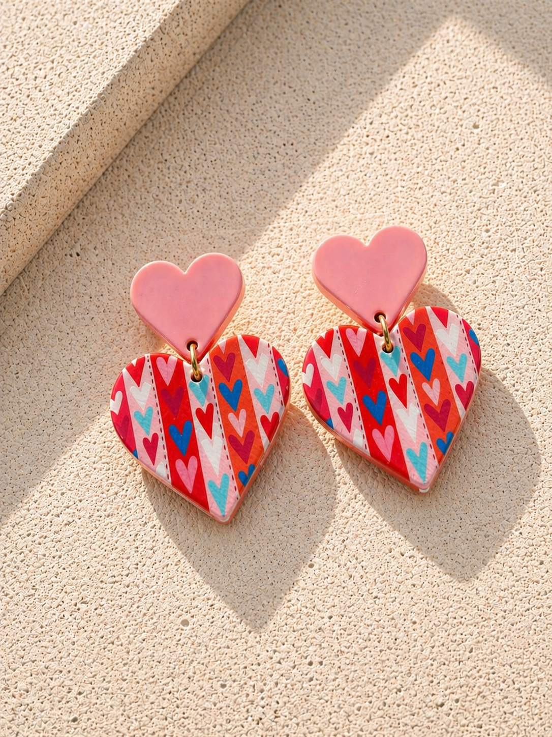 Ατσάλινα Σκουλαρίκια • Pink Love