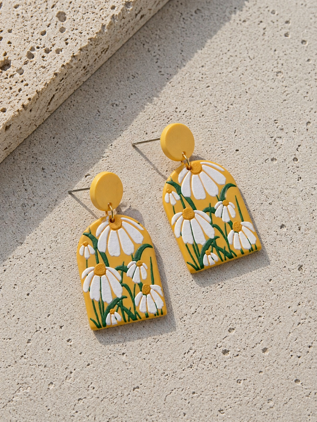 Ατσάλινα Σκουλαρίκια • Yellow Daisies