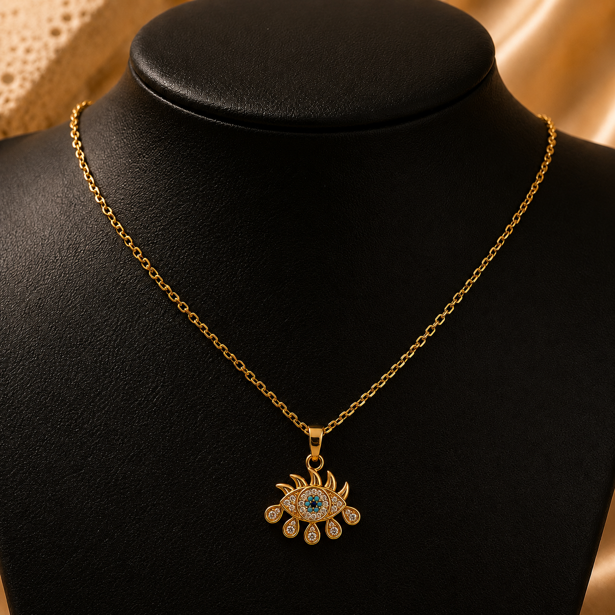 Solara Eye Necklace • Ατσάλι
