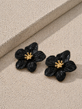 Ατσάλινα Σκουλαρίκια •Black Blossom