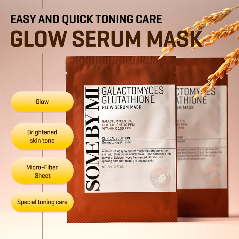 Some By Mi * Galactomyces Glutathione Glow Serum Mask