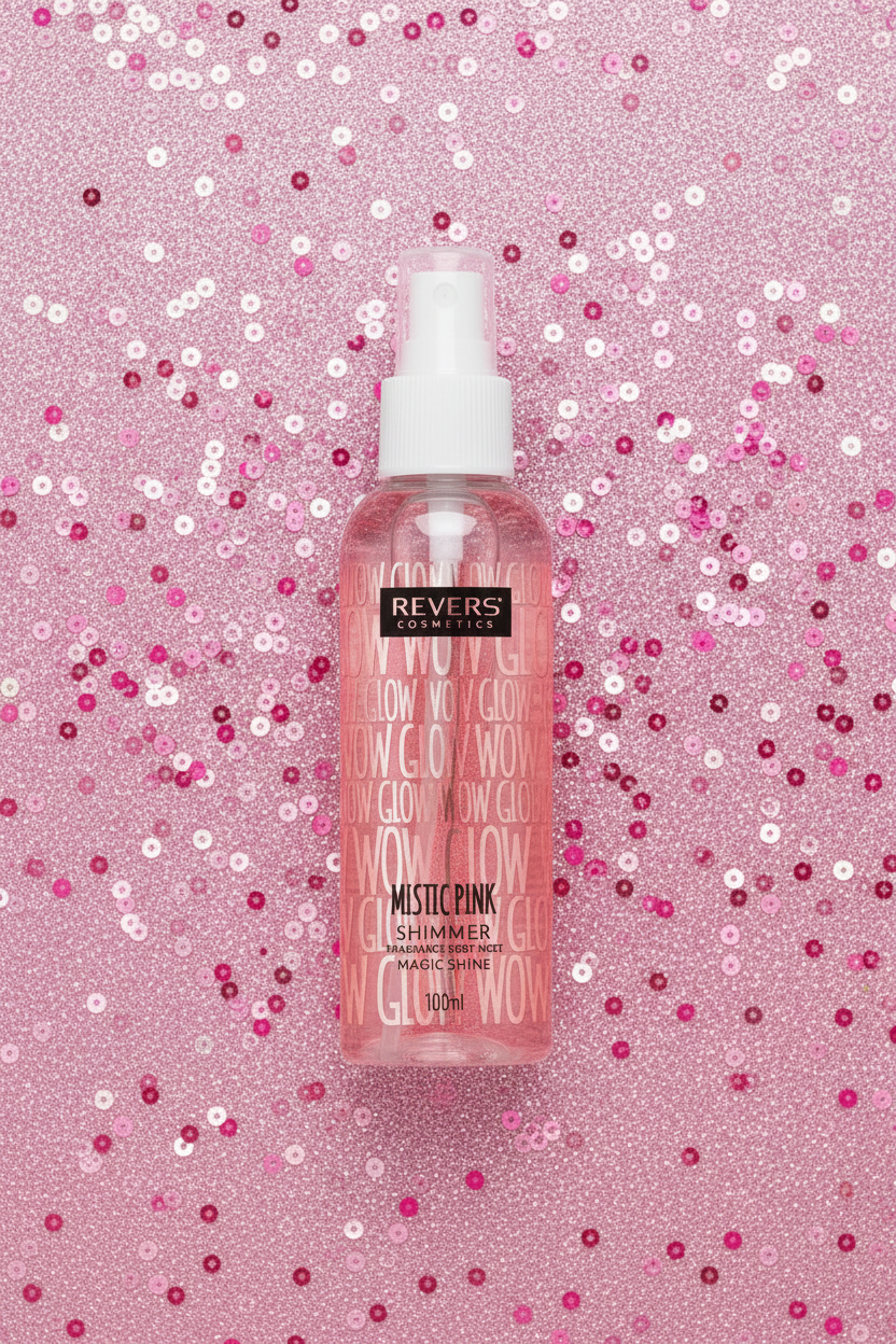 Mistic Pink on Pink Glitter Portrait