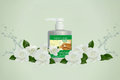 New Line Scrub Gardenia pastel green background