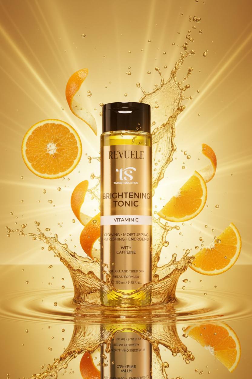 Revuele Brightening Tonic Vitamin C - Golden Citrus Background