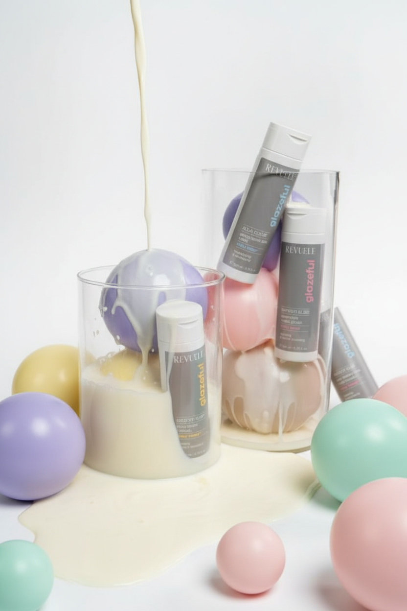 Revuele Glazeful - Glass Vase Pastel Spheres Editorial