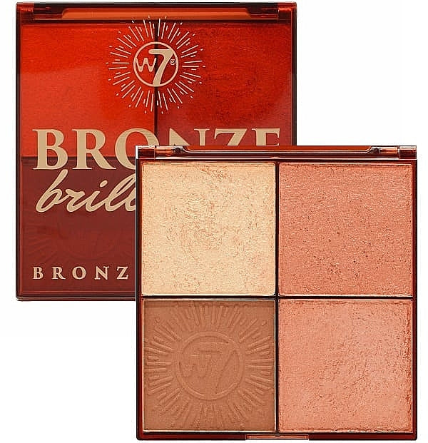 W7 Bronze Brilliance Bronze & Glow Palette - Medium/Dark