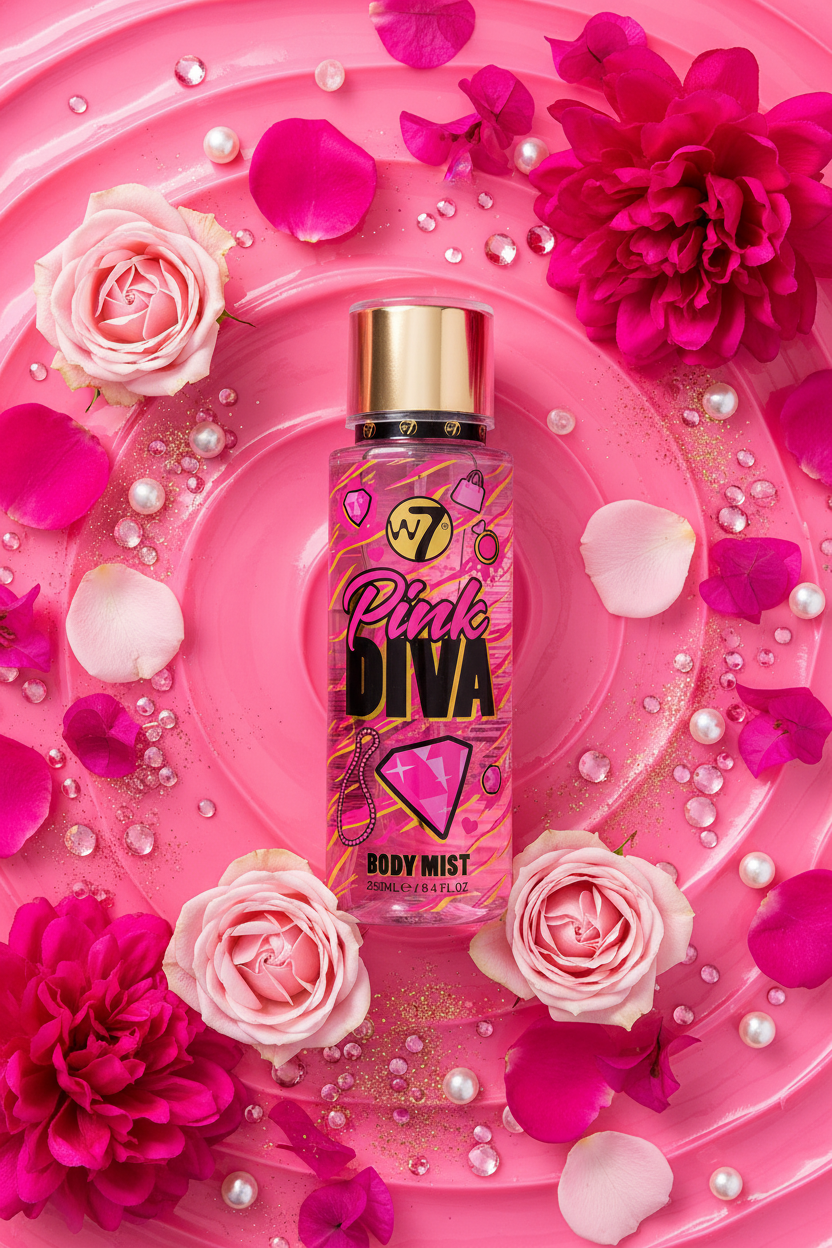 W7 Pink Diva - Aesthetic Pink Fuchsia Flowers Scene